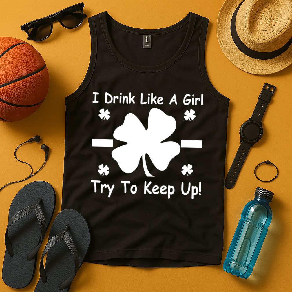 I Drink Like A Girl Try To Keep Up Tank Top