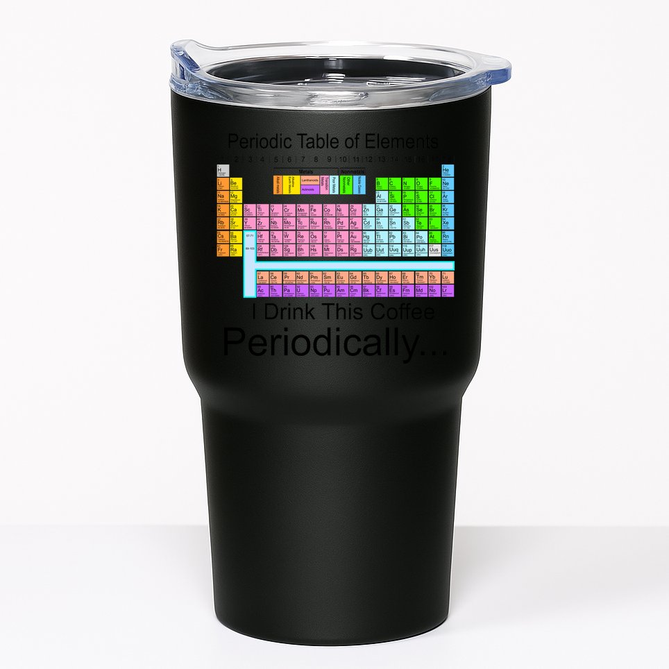 I Drink This Coffee Periodically Mug - Periodic Table of Elements Tumbler