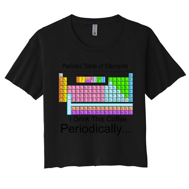 I Drink This Coffee Periodically Mug - Periodic Table of Elements Crop Top