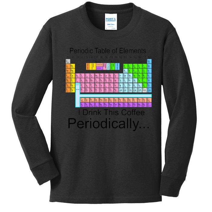 I Drink This Coffee Periodically Mug - Periodic Table of Elements Kids Long Sleeve Shirt