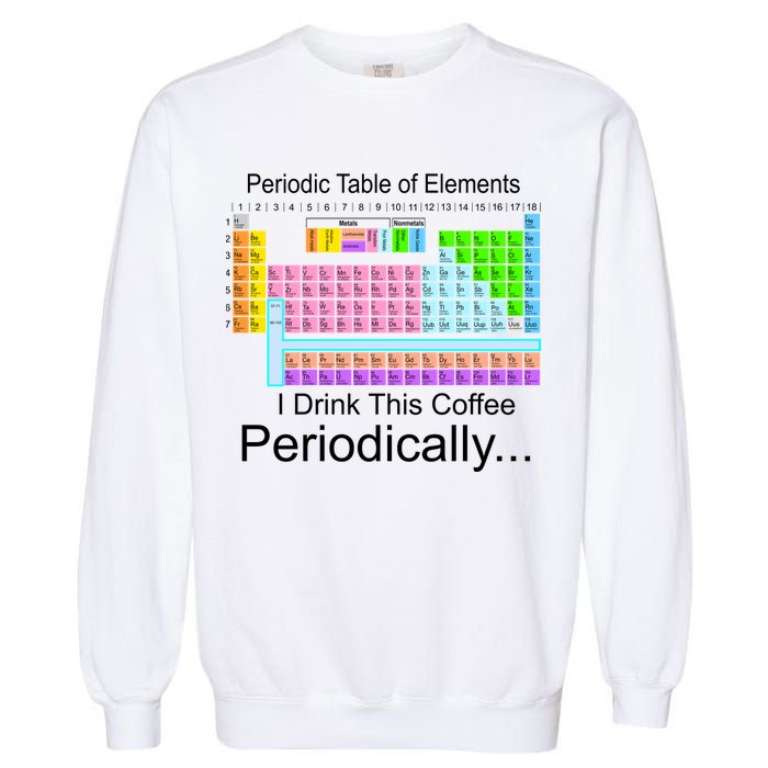 I Drink This Coffee Periodically Mug - Periodic Table of Elements Garment-Dyed Sweatshirt