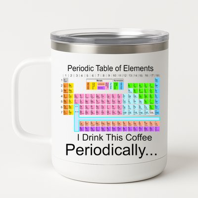 I Drink This Coffee Periodically Mug - Periodic Table of Elements 12 oz Stainless Steel Tumbler Cup