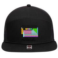 I Drink This Tea Periodically Periodic Table of Elements 7 Panel Mesh Trucker Snapback Hat