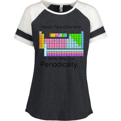 I Drink This Tea Periodically Periodic Table of Elements Enza Ladies Jersey Colorblock Tee