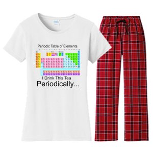 I Drink This Tea Periodically Periodic Table of Elements Women's Flannel Pajama Set