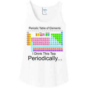 I Drink This Tea Periodically Periodic Table of Elements Ladies Essential Tank