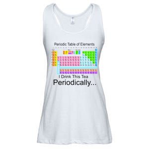 I Drink This Tea Periodically Periodic Table of Elements Ladies Essential Flowy Tank