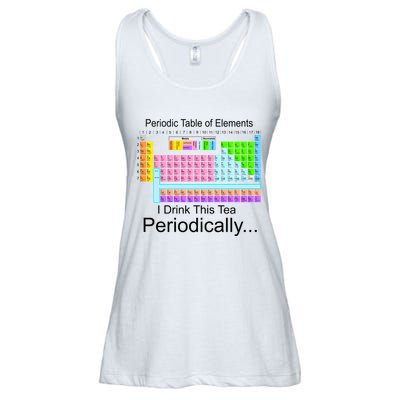 I Drink This Tea Periodically Periodic Table of Elements Ladies Essential Flowy Tank
