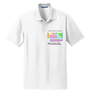 I Drink This Tea Periodically Periodic Table of Elements Dry Zone Grid Polo