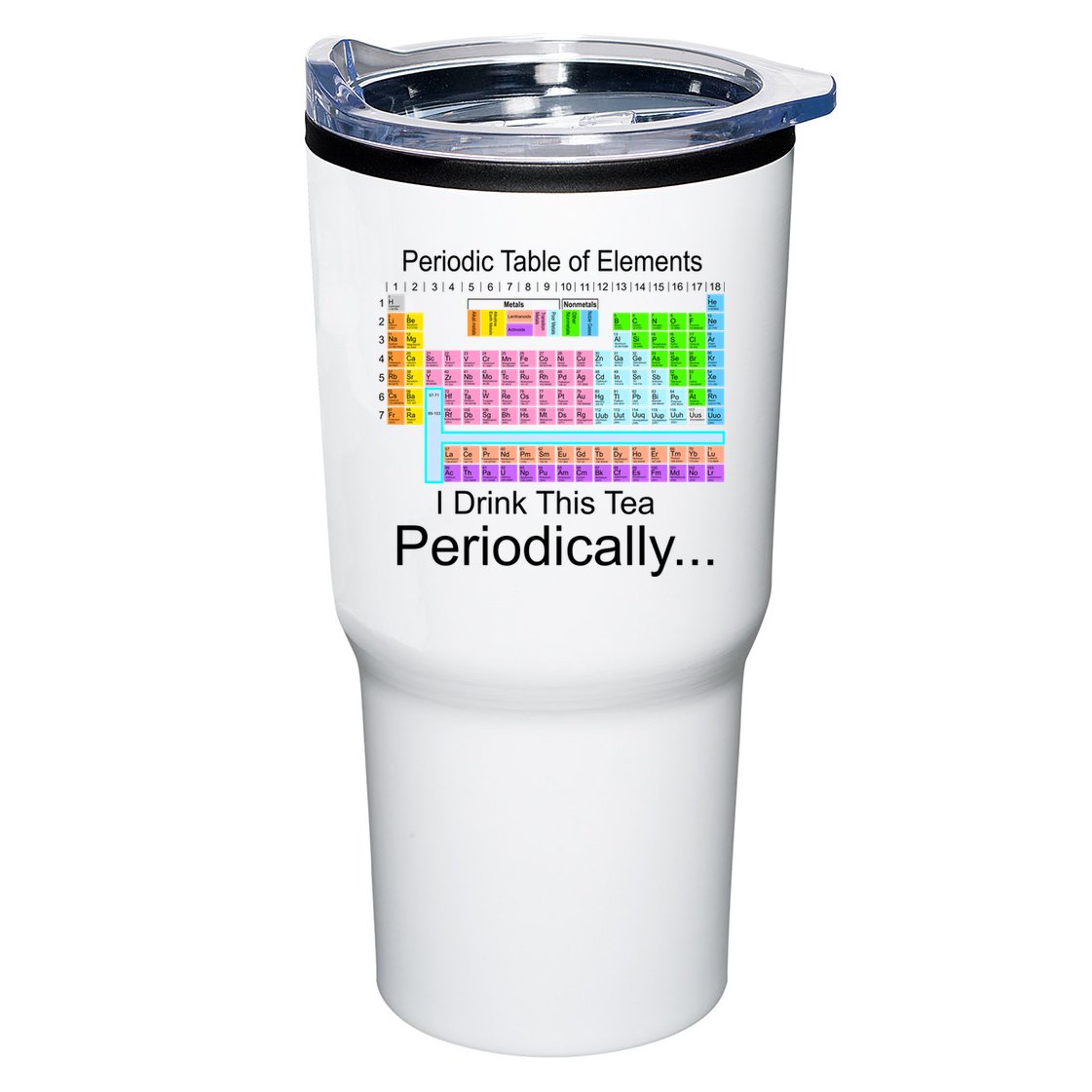 I Drink This Tea Periodically Periodic Table of Elements Tumbler