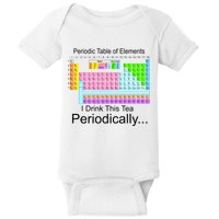 I Drink This Tea Periodically Periodic Table of Elements Baby Bodysuit