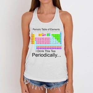 I Drink This Tea Periodically Periodic Table of Elements Women's Knotted Racerback Tank