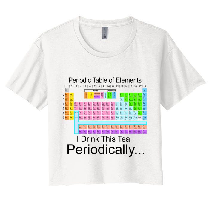 I Drink This Tea Periodically Periodic Table of Elements Crop Top