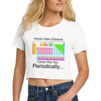 I Drink This Tea Periodically Periodic Table of Elements Crop Top