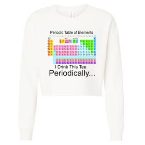 I Drink This Tea Periodically Periodic Table of Elements Cropped Pullover Crew