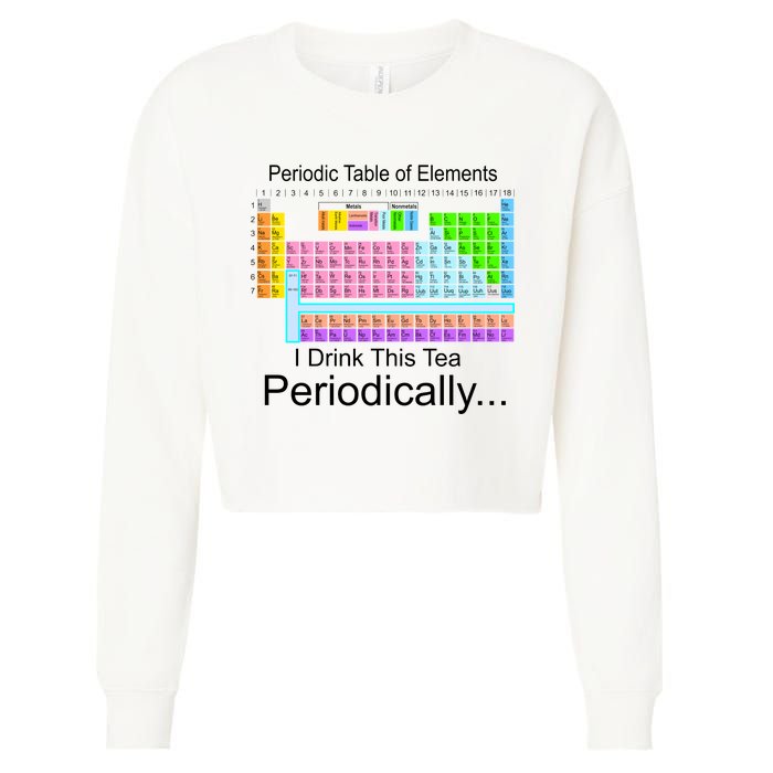 I Drink This Tea Periodically Periodic Table of Elements Cropped Pullover Crew