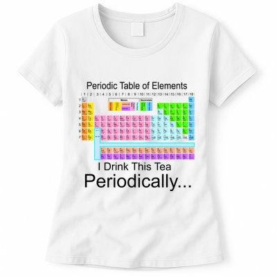 I Drink This Tea Periodically Periodic Table of Elements Womens T-Shirt