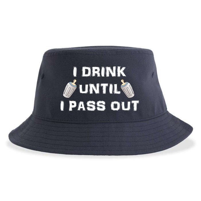 I Drink Until I Pass Out Sustainable Bucket Hat