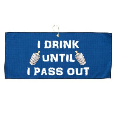 I Drink Until I Pass Out Large Microfiber Waffle Golf Towel