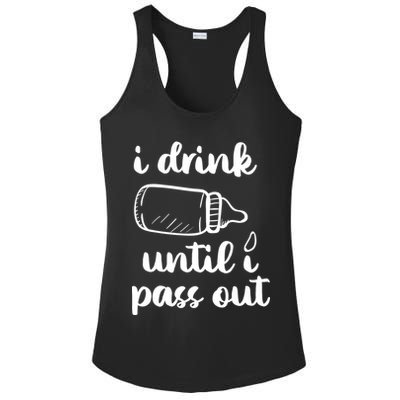 I Drink Until I Pass Out Funny Cute Ladies PosiCharge Competitor Racerback Tank