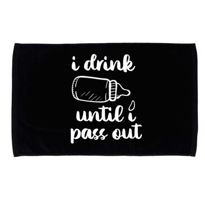 I Drink Until I Pass Out Funny Cute Microfiber Hand Towel