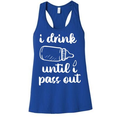 I Drink Until I Pass Out Funny Cute Women's Racerback Tank