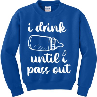 I Drink Until I Pass Out Funny Cute Kids Sweatshirt