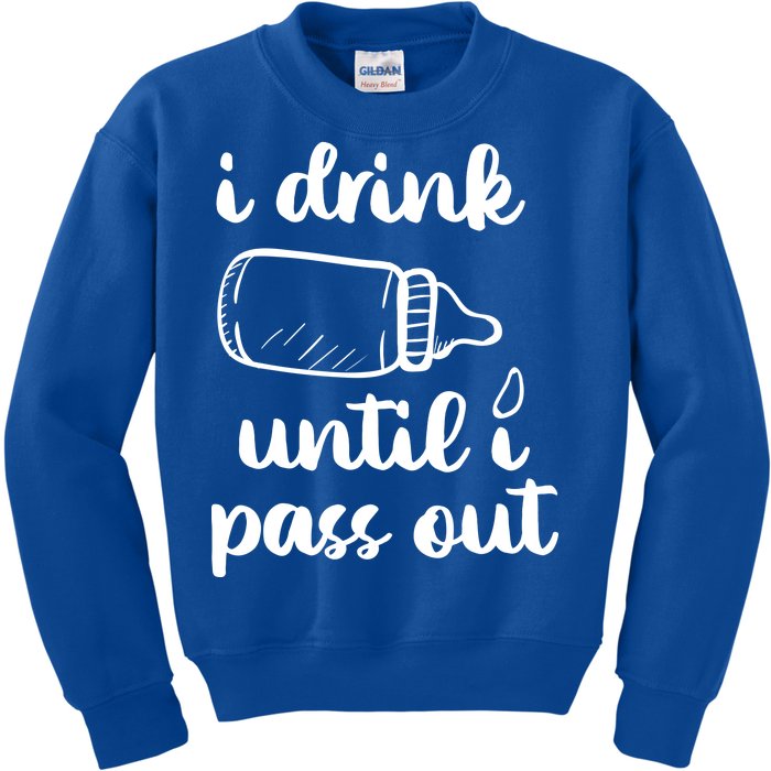 I Drink Until I Pass Out Funny Cute Kids Sweatshirt