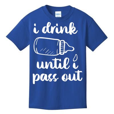 I Drink Until I Pass Out Funny Cute Kids T-Shirt