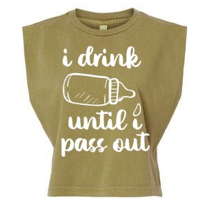 I Drink Until I Pass Out Funny Cute Garment-Dyed Women's Muscle Tee