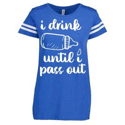 I Drink Until I Pass Out Funny Cute Enza Ladies Jersey Football T-Shirt