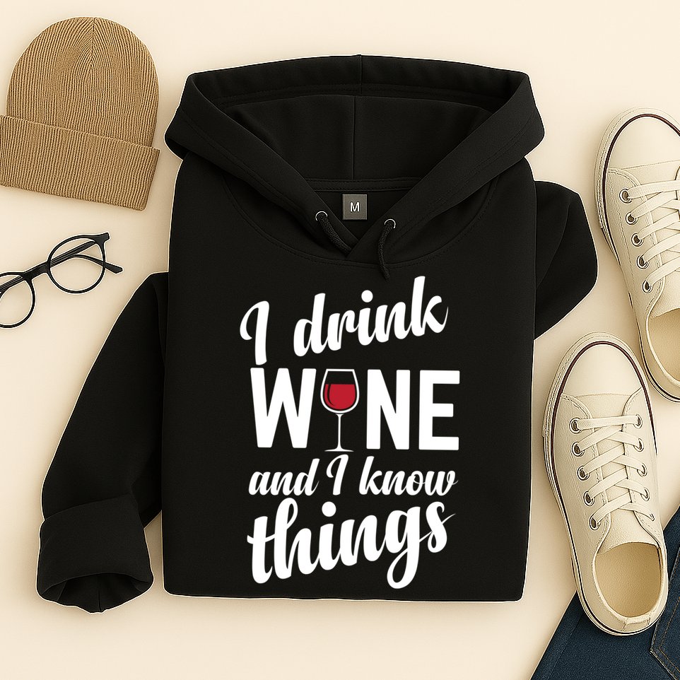 I Drink Wine And I Know Things Hoodie