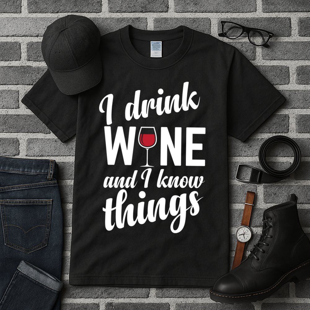I Drink Wine And I Know Things Tall T-Shirt