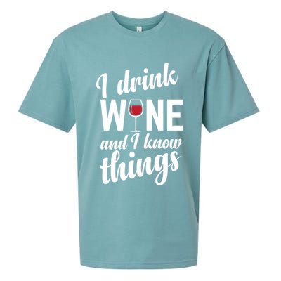 I Drink Wine And I Know Things Sueded Cloud Jersey T-Shirt