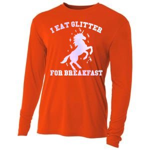 I Eat Glitter For Breakfast Cooling Performance Long Sleeve Crew