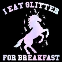 I Eat Glitter For Breakfast Cropped Pullover Crew
