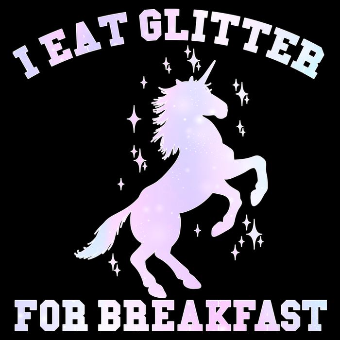 I Eat Glitter For Breakfast Cropped Pullover Crew