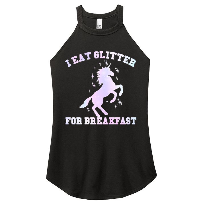I Eat Glitter For Breakfast Women's Perfect Tri Rocker Tank