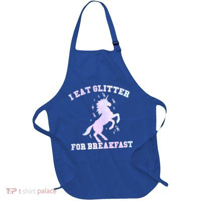 I Eat Glitter For Breakfast Full-Length Apron With Pockets