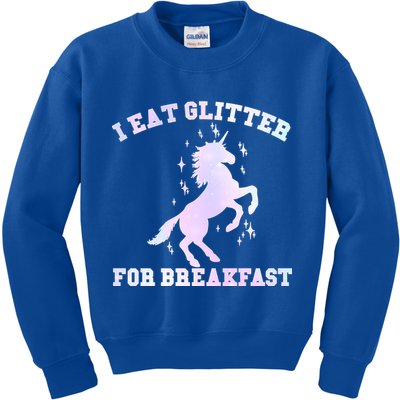 I Eat Glitter For Breakfast Kids Sweatshirt