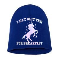I Eat Glitter For Breakfast Short Acrylic Beanie
