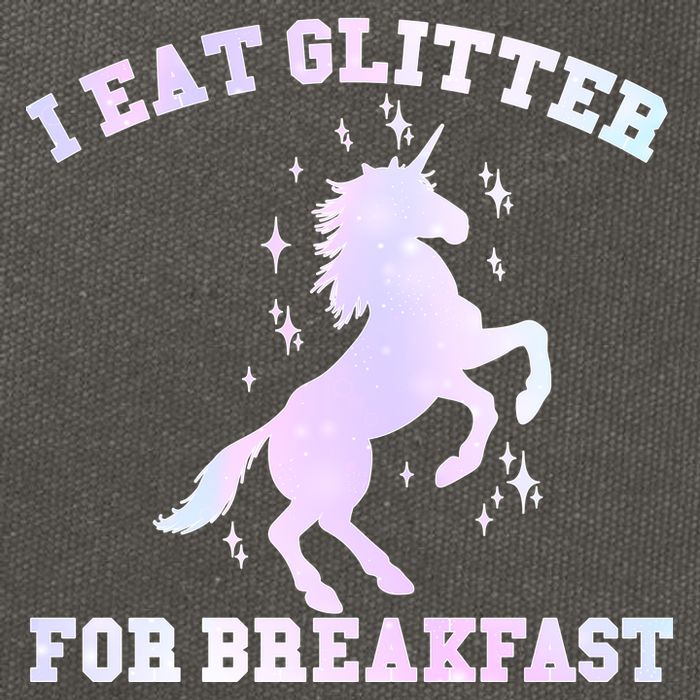 I Eat Glitter For Breakfast Cotton Canvas Backpack