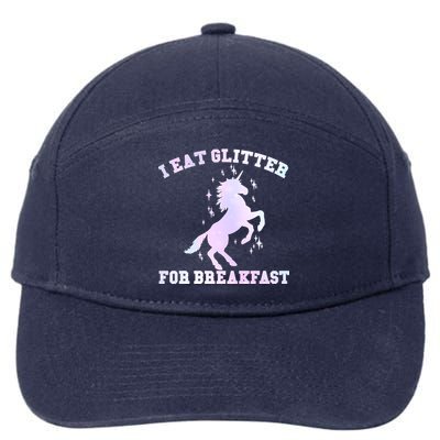 I Eat Glitter For Breakfast 7-Panel Snapback Hat