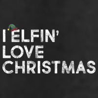 I Elfin Love Christmas 7 Panel Mesh Trucker Snapback Hat