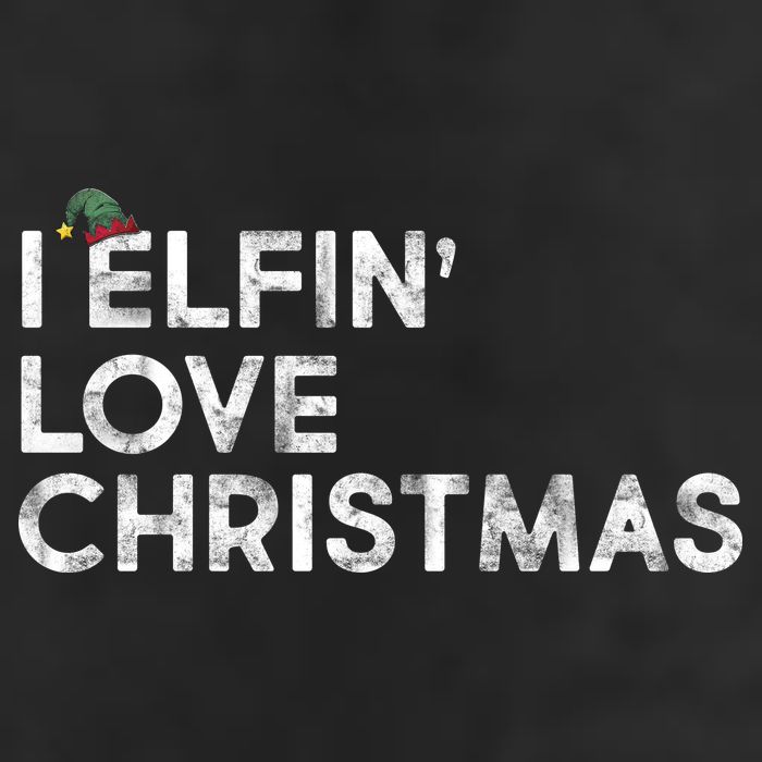 I Elfin Love Christmas 7 Panel Mesh Trucker Snapback Hat