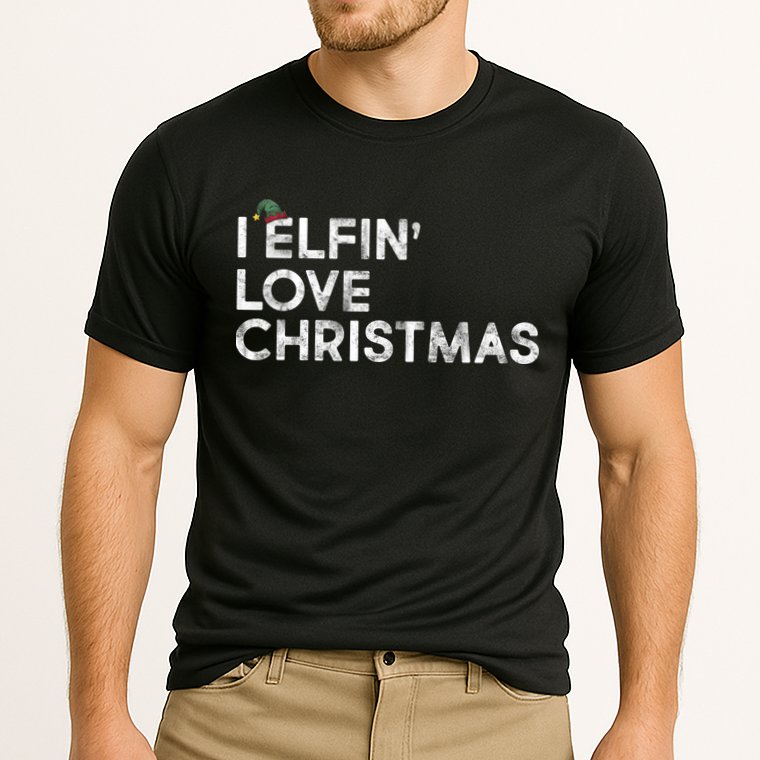 I Elfin Love Christmas Cooling Performance Crew T-Shirt