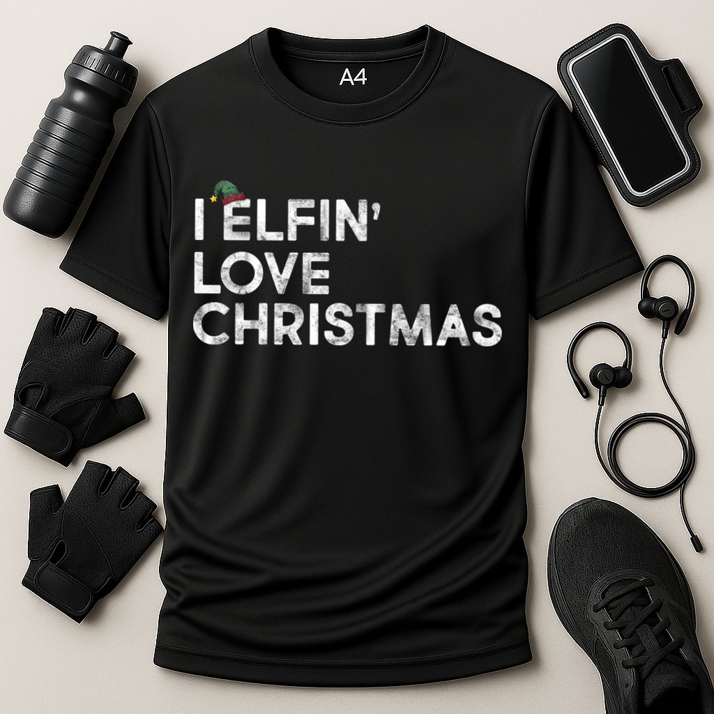I Elfin Love Christmas Cooling Performance Crew T-Shirt