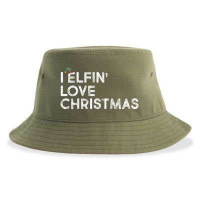 I Elfin Love Christmas Sustainable Bucket Hat