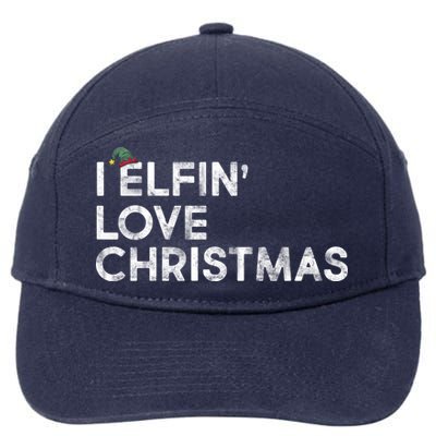 I Elfin Love Christmas 7-Panel Snapback Hat