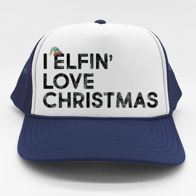 I Elfin Love Christmas Trucker Hat